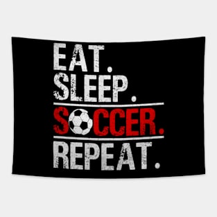 Eat Sleep Soccer Repeat - Soccer Player Coach Boys Tapestry