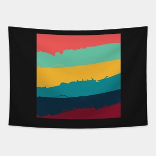 Colorful abstract rainbow pattern Tapestry