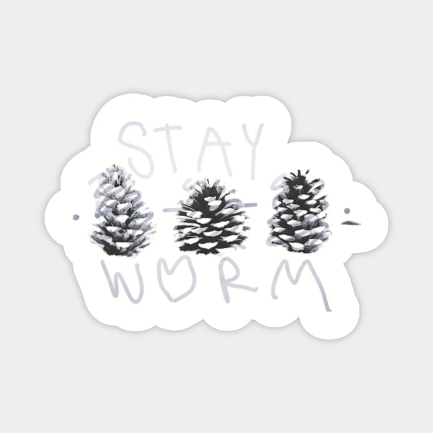 Cute winter shirt pinecones Magnet by BrokenTrophies