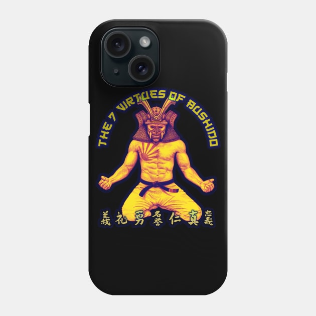 Seven virtues of Bushido - Japanese samurai Phone Case by undersideland