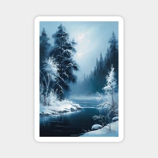 Winter Wonderland- Oil Paint Magnet