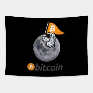 Bitcoin To The Moon, Cryptocurrency, Funny Bitcoin Tapestry