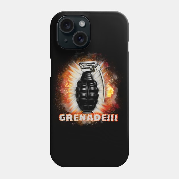 Exploding Grenade Design by MotorManiac Phone Case by MotorManiac