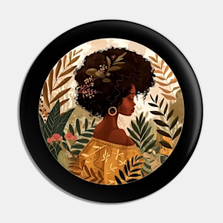 Afro Hair Black Woman Boho Style Pin