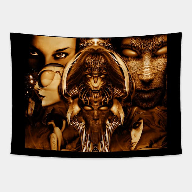 MY DARK VISIONS Tapestry by stevenhigginsgraphics