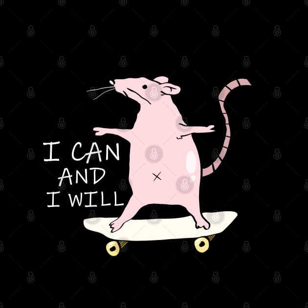 I can and i will - Skateboarding Mouse by Linys