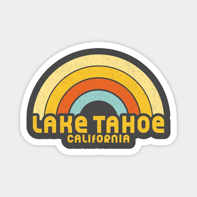 Retro Lake Tahoe California Magnet by dk08