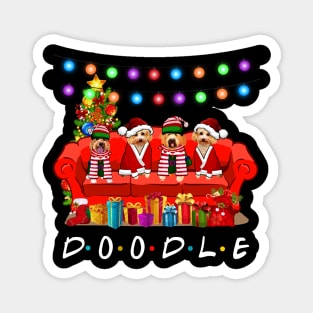 Friends Doodle Merry Christmas Sweatershirt Magnet