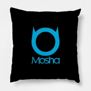 Mosha Logo Blue Pillow