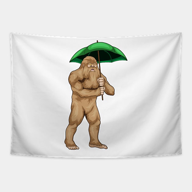 Bigfoot Halloween Umbrella Tapestry by Markus Schnabel