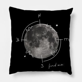 Compass - Moon "Find Me" Pillow