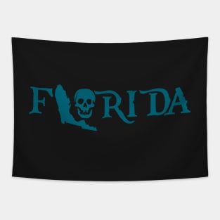 Skull Pirate Florida Jaguars Tapestry