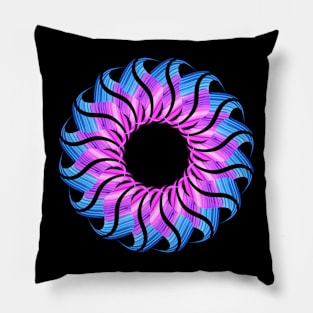 Blue and pink mandala Pillow