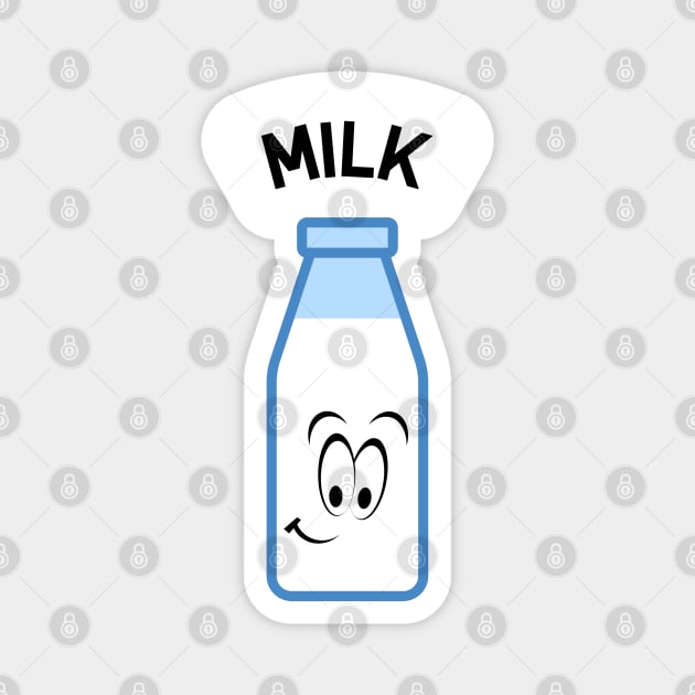 Bottle of milk label sticker Magnet by Rubi16