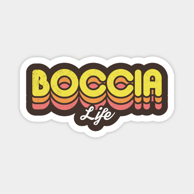 Retro Boccia Life Magnet by rojakdesigns