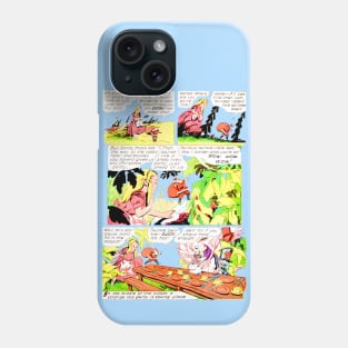 Alice and Santa Claus in Wonderland Merry Christmas Having Tea Retro Vintage Comic Phone Case