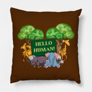 Safari Animals art Pillow