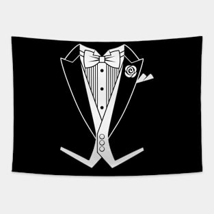 Tails Tuxedo White Tie Tapestry