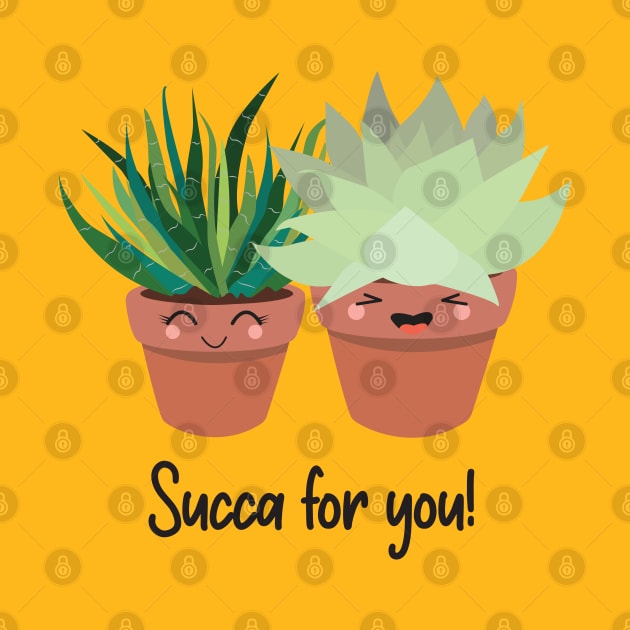 Kawaii Inspired Succulents, Succa for you! Funny Plant Pun! Zebra Succulent and Hen & Chick Succulent by Always Growing Boutique