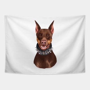 Animal dog bp doberman domestic cute pet Tapestry