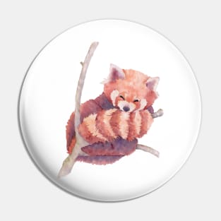 Sleepy Red Panda Pin