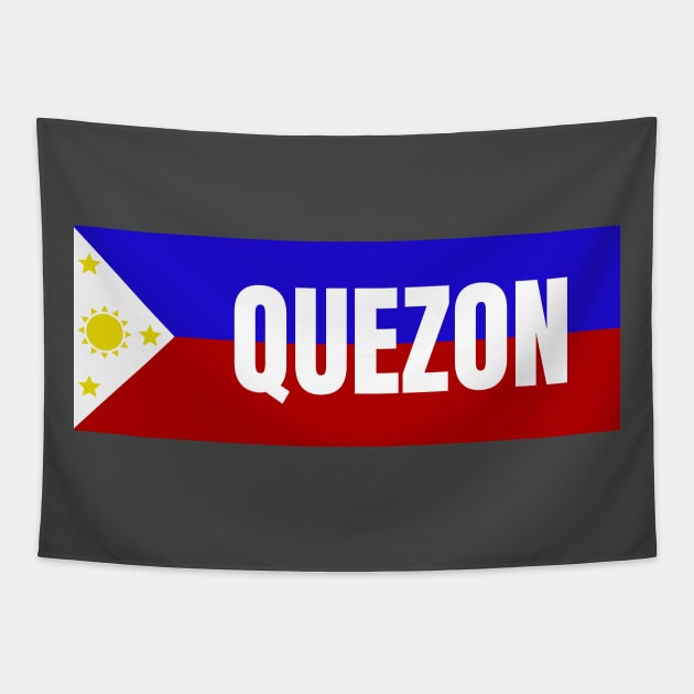 Quezon City in Philippines Flag Tapestry by aybe7elf