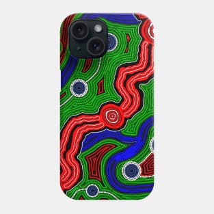 Aboriginal Art - Trans Railway Phone Case