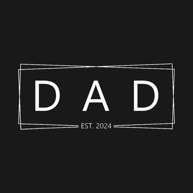 Dad Est. 2024 Expect Baby 2024 Father 2024 New Dad 2024 by Gothic Edge