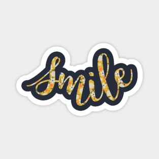 Smile - Yellow Floral Magnet