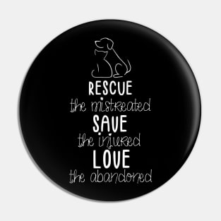 SAFE Rescue Save Love Pin