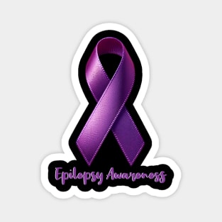 Purple Ribbon Month Epilepsy Awareness for Men Women Warrior Magnet