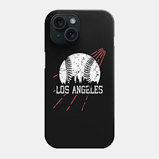 Los Angeles LA City Skyline Baseball Vintage Gameday Dodger Phone Case