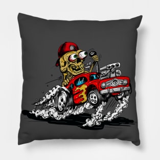 Coffin Dodger Hot Rod Racer Pillow