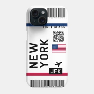 Flight Ticket New York Phone Case