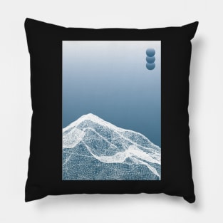 Mountain Range Polygon Art Pillow