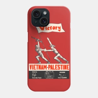 Victory Vietnam Palestine Solidarity - Refinished Propaganda, Free Palestine, Socialist Phone Case