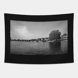 A view up the River Bure in the village of Horning in the heart of the Norfolk Broads Tapestry