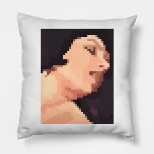 Pixel Art (retro brunette) Pillow