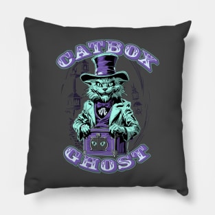 Cat Box Ghost Pillow