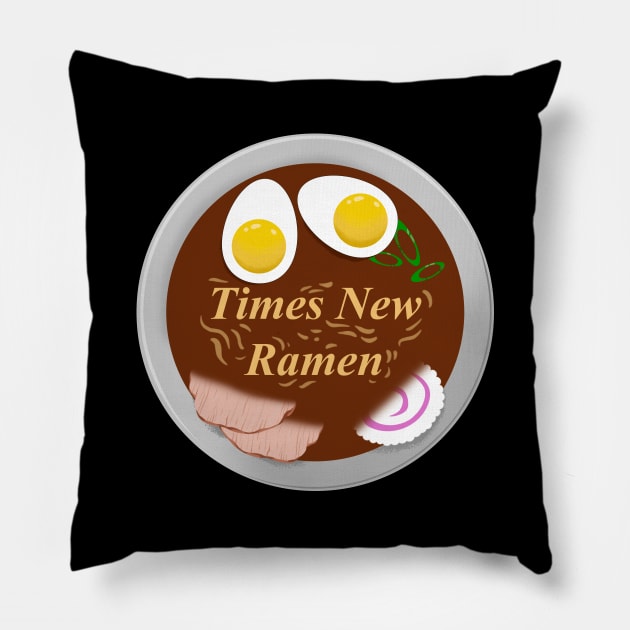 Times New Ramen Pillow by IlanB