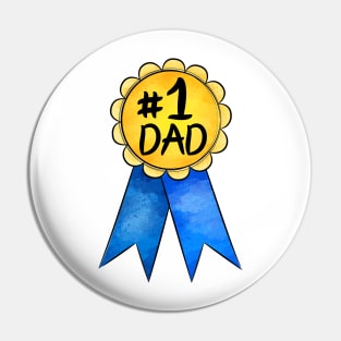 No 1 Dad Medal Pin