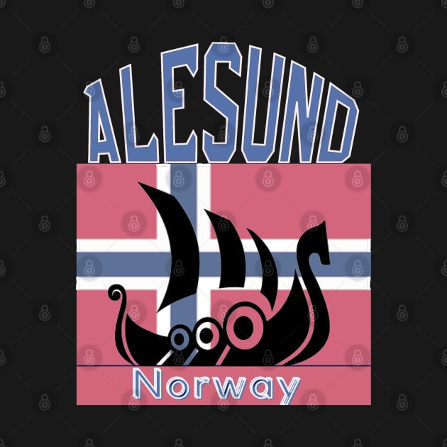 Alesund, Norway white text,mugs,t-shirts,stickers,totes, by Papilio Art