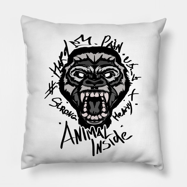 Gorilla inside Pillow by CB_design