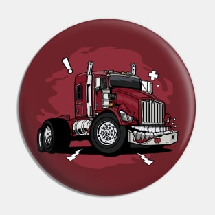 Monster red truck Pin