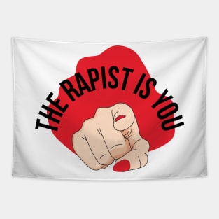 'The rapist is you' feminist protest Chile Tapestry