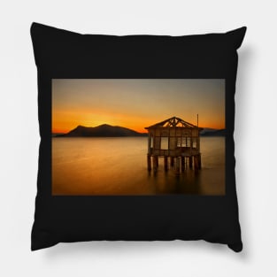 Sunset of the forgotten pavillion Pillow