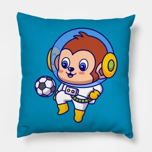 Soccer Monkey Astronaut Pillow