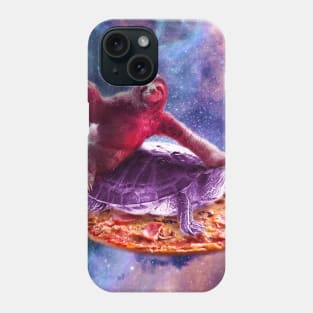 Trippy Space Sloth Turtle - Sloth Pizza Phone Case