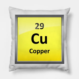 Copper Element Symbol - Periodic Table Pillow