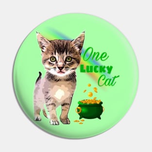 One Lucky Cat Pin